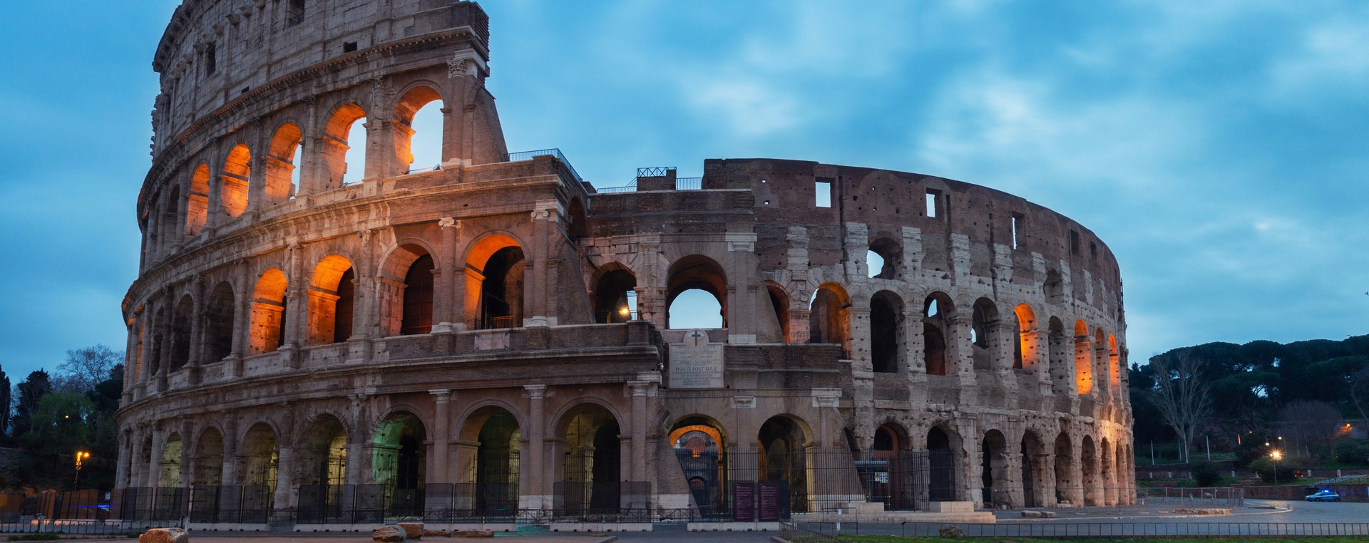 Rome Colosseum at dusk